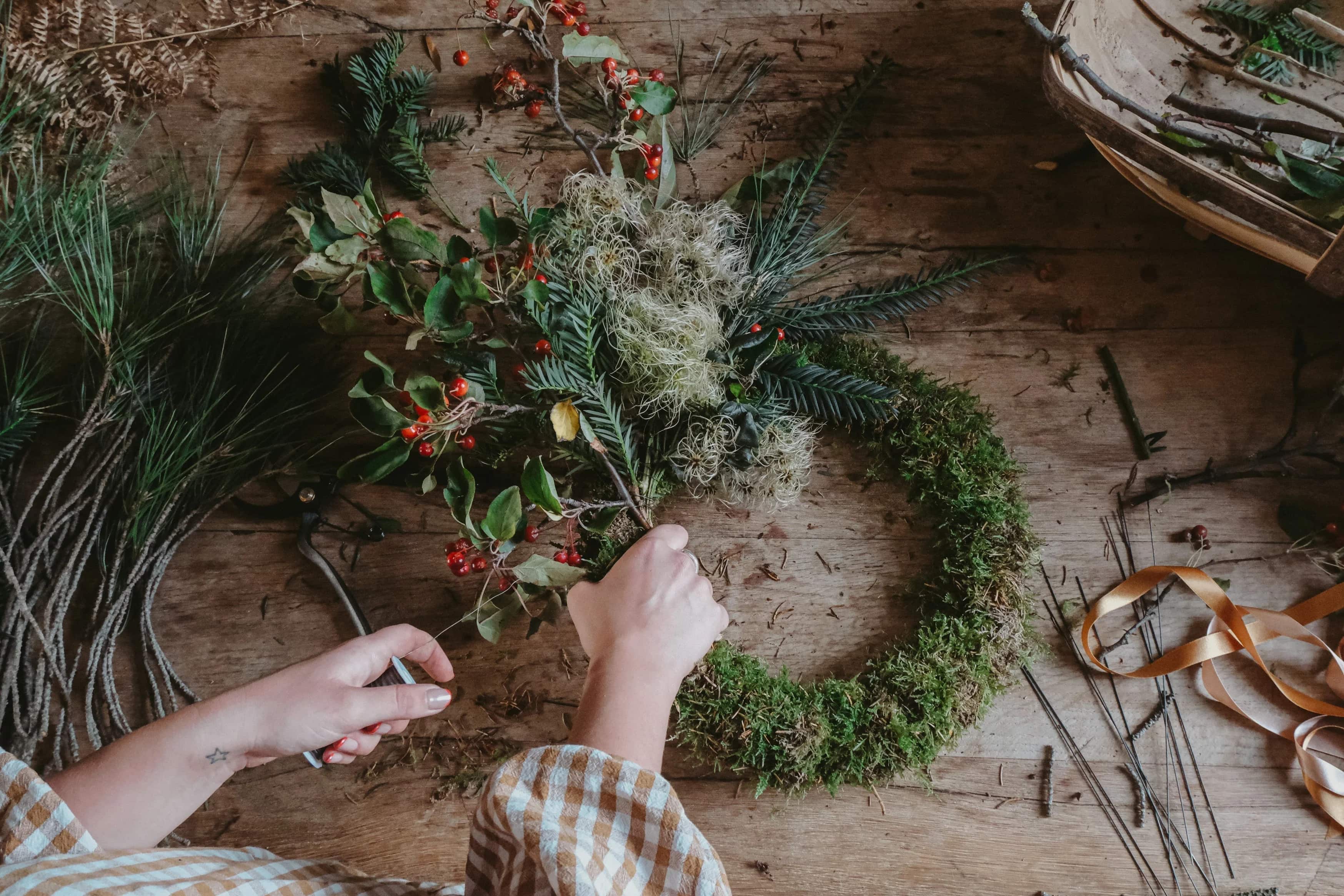 wreath making