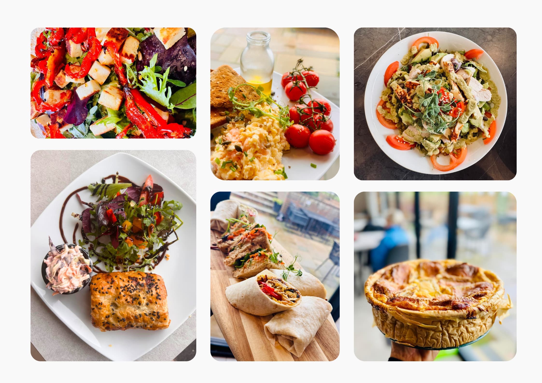 Freshly prepared food at Knowle Grange café